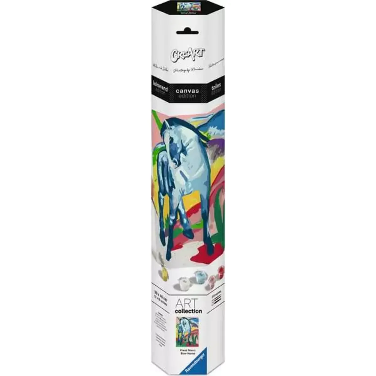 Ravensburger 12023205 CreArt, Malen nach Zahlen Art Collection - Blaues Pferd (Franz Marc) fra Ravensburger – produktbillede