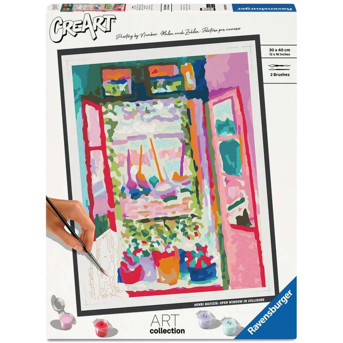 Ravensburger 12023206 CreArt, Malen nach Zahlen Art Collection - Henri Matisse: Offenes Fenster in Collioure från Ravensburger – produktbild