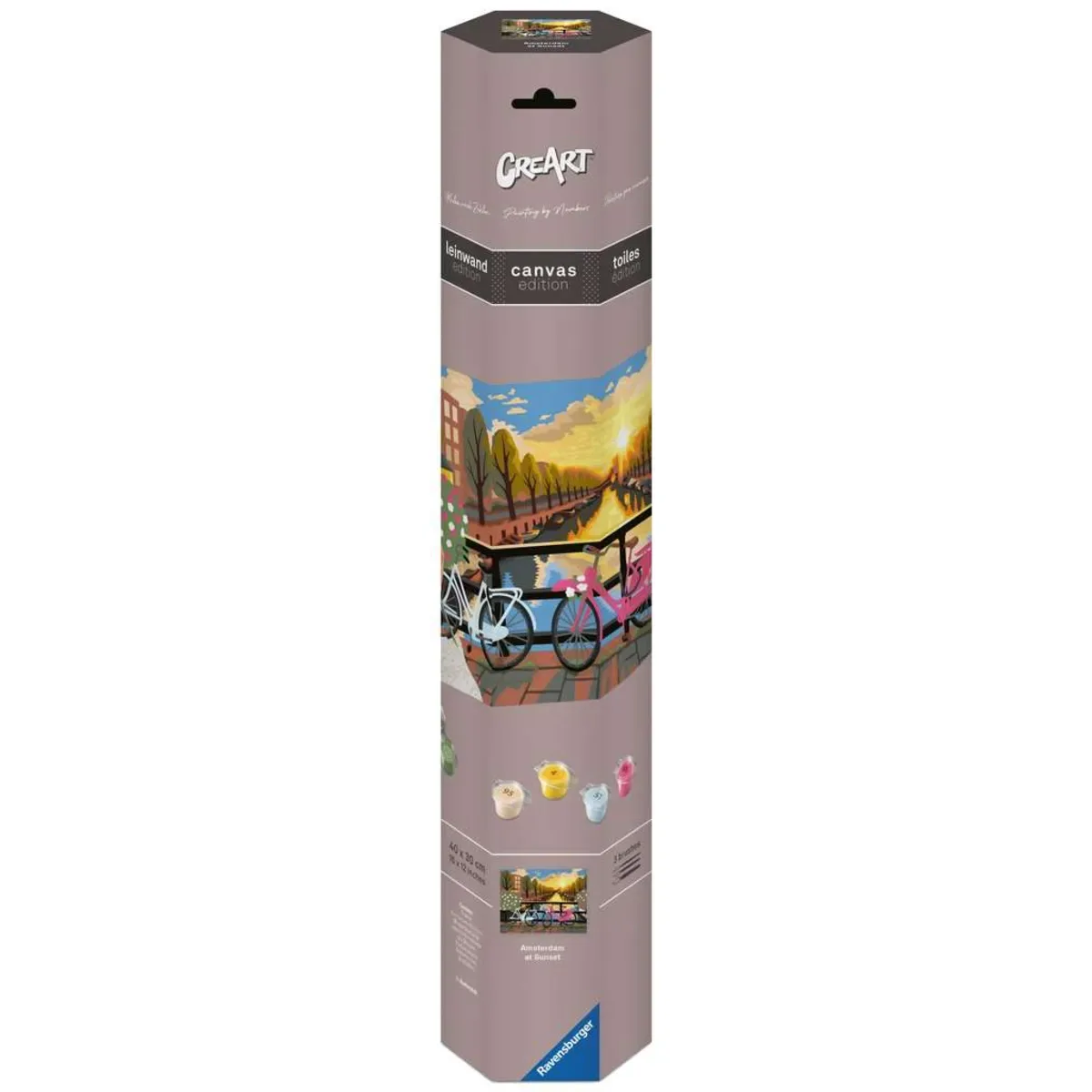 Ravensburger 12023209 CreArt Canvas Leinwand - Amsterdam zum Sonnenuntergang von Ravensburger – Produktfoto