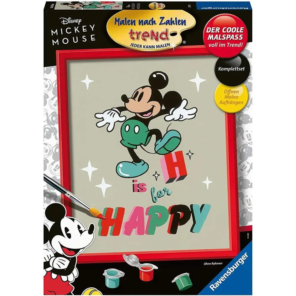 RAVENSBURGER 20011 Malen nach Zahlen Mickey Mouse H is for happy von Ravensburger – Produktfoto