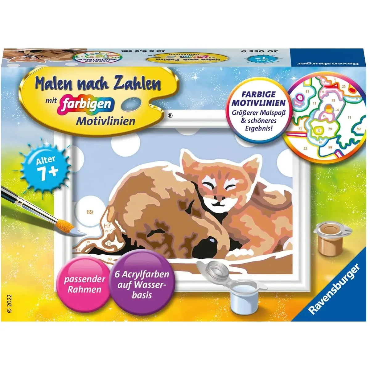 Ravensburger 20055 CreArt, Malen nach Zahlen Kinder - Tierliebe von Ravensburger – Produktfoto