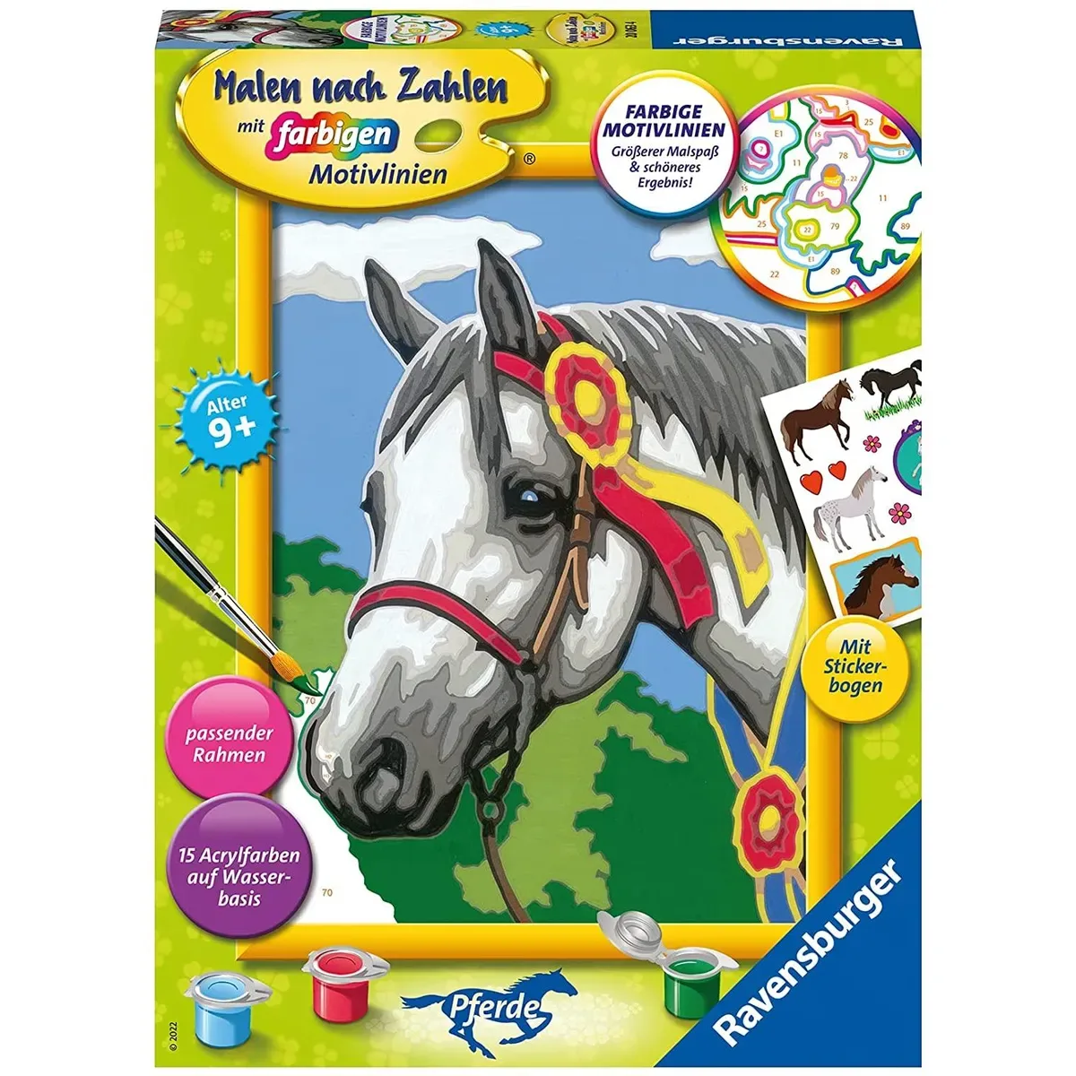 RAVENSBURGER 20063 Malen nach Zahlen Stolzes Turnierpferd von Ravensburger – Produktfoto