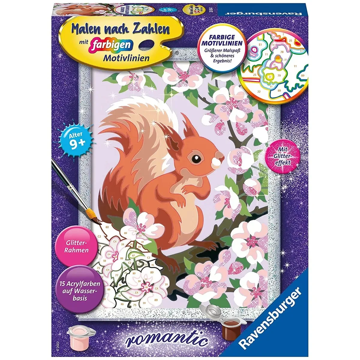 Ravensburger 20064 CreArt, Malen nach Zahlen Kinder - Neugieriges Eichhörnchen von Ravensburger – Produktfoto