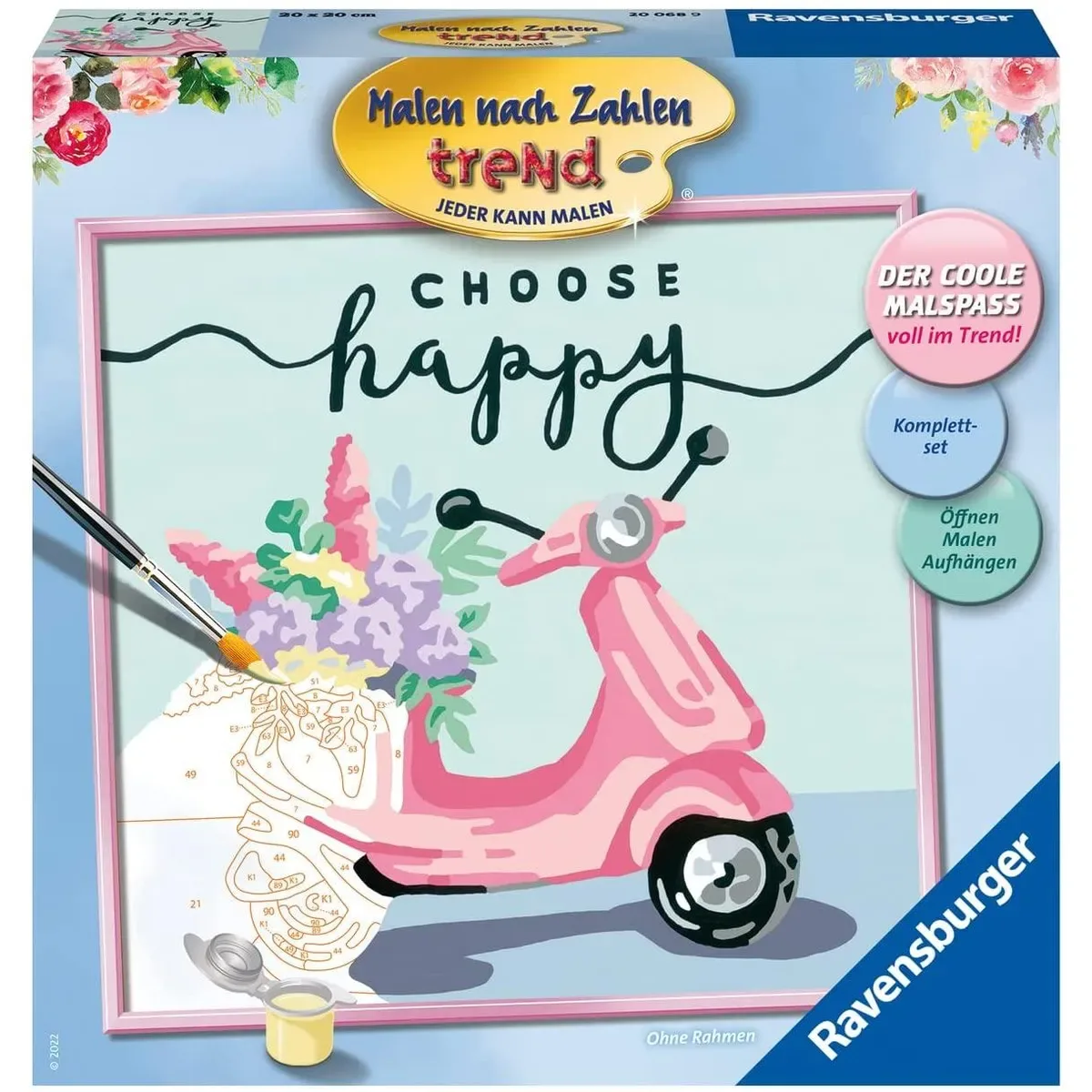 RAVENSBURGER 20068 Malen nach Zahlen Choose happy von Ravensburger – Produktfoto