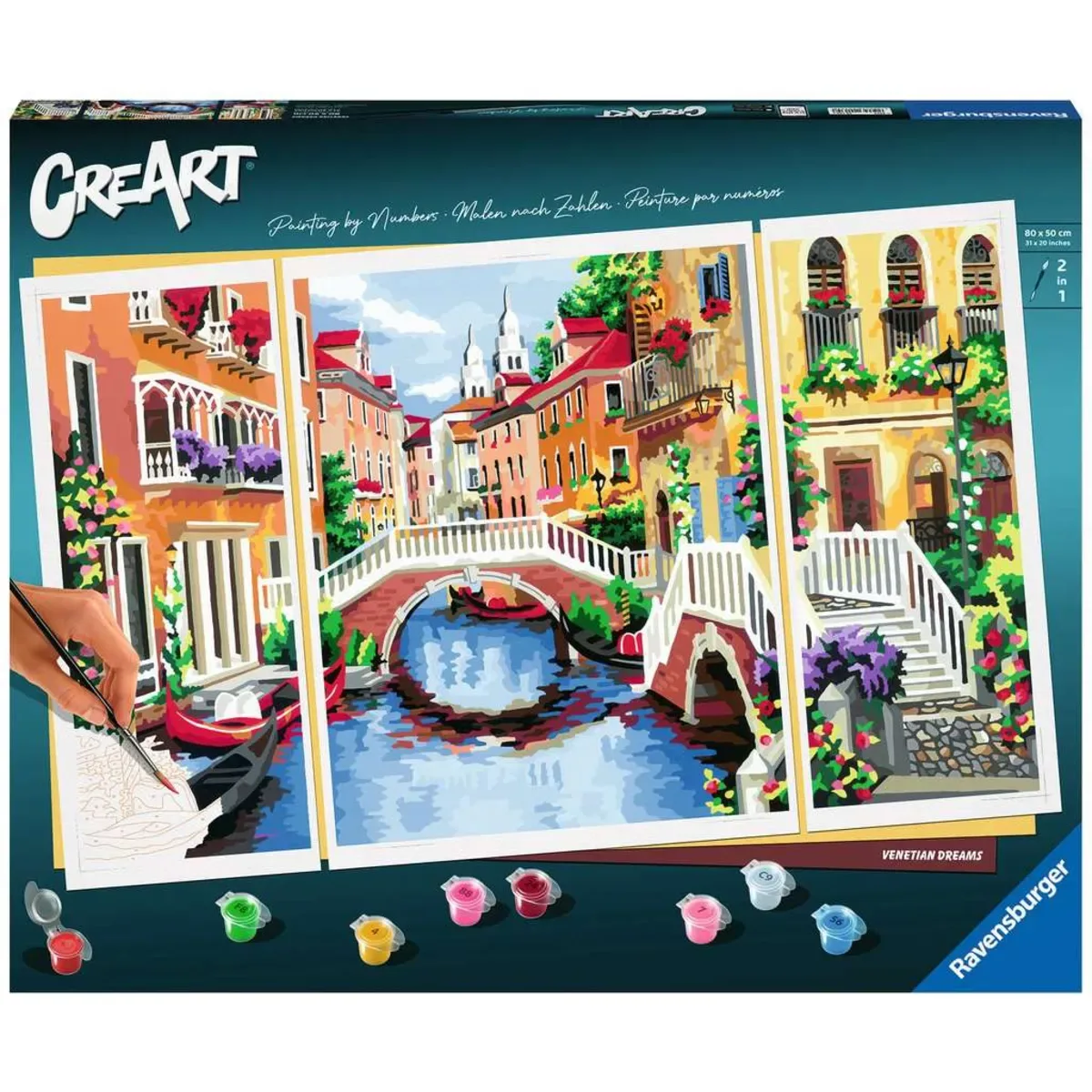 Ravensburger 20135 CreArt Premium Triptychon - Venezianische Träume van Ravensburger – productfoto