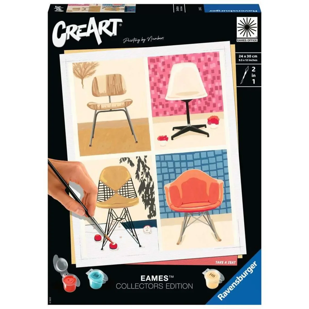 Ravensburger 20153 CreArt Adults Trend EAMES - Take a Seat von Ravensburger – Produktfoto