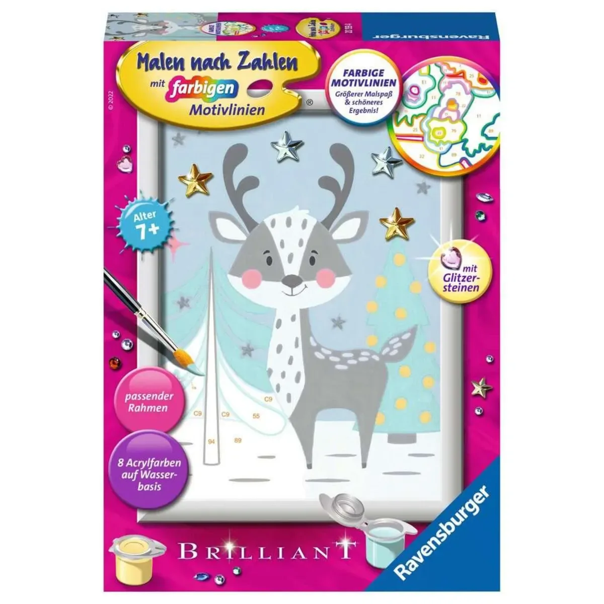 RAVENSBURGER 20159 Malen nach Zahlen Niedlicher Hirsch von Ravensburger – Produktfoto