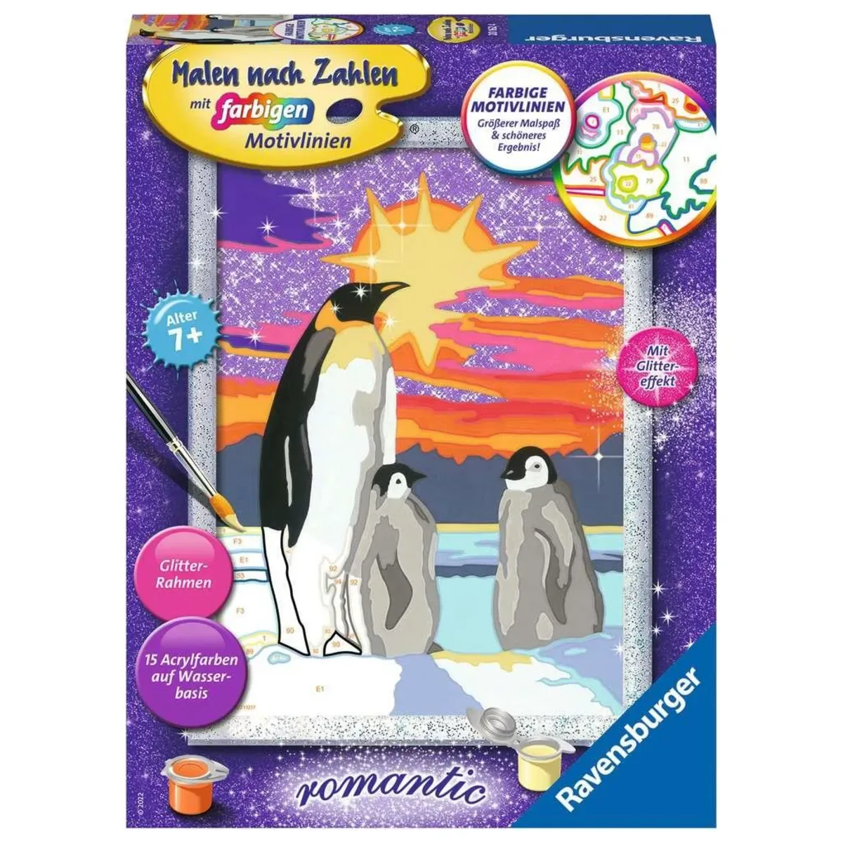 RAVENSBURGER 20162 Malen nach Zahlen Pinguinliebe von Ravensburger – Produktfoto
