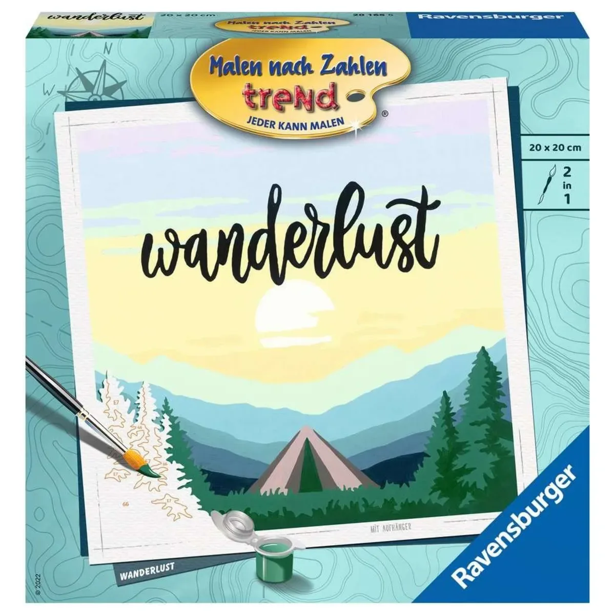 RAVENSBURGER 20165 Malen nach Zahlen Wanderlust von Ravensburger – Produktfoto
