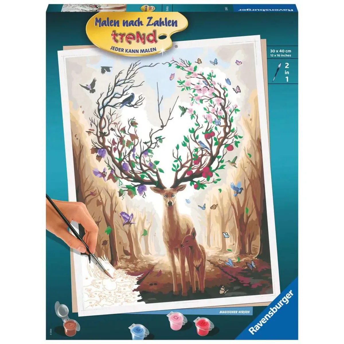 RAVENSBURGER 20169 Malen nach Zahlen Magischer Hirsch von Ravensburger – Produktfoto