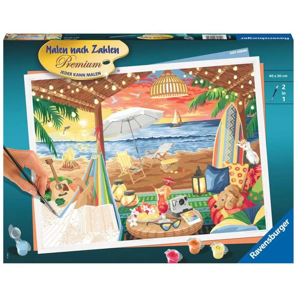 RAVENSBURGER 20182 Malen nach Zahlen Cozy Cabana von Ravensburger – Produktfoto