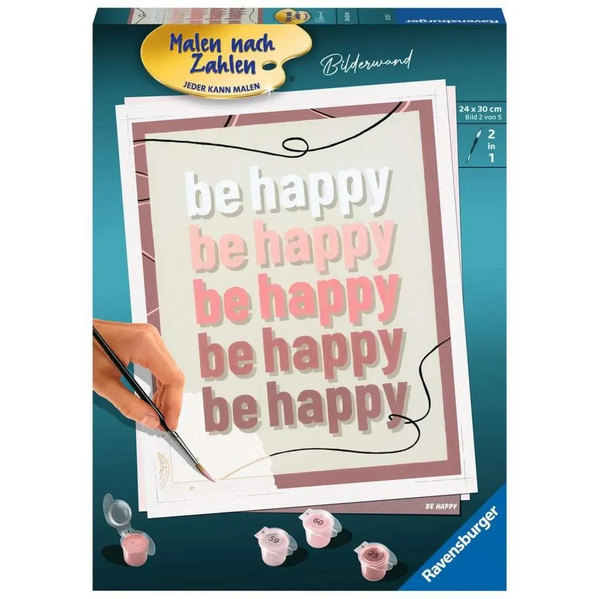 RAVENSBURGER 20233 Malen nach Zahlen Be Happy von Ravensburger – Produktfoto