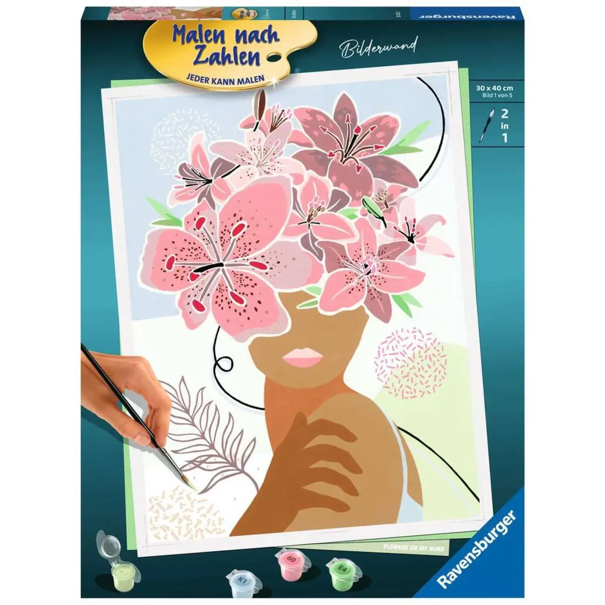 RAVENSBURGER 20235 Malen nach Zahlen Flowers on my Mind von Ravensburger – Produktfoto