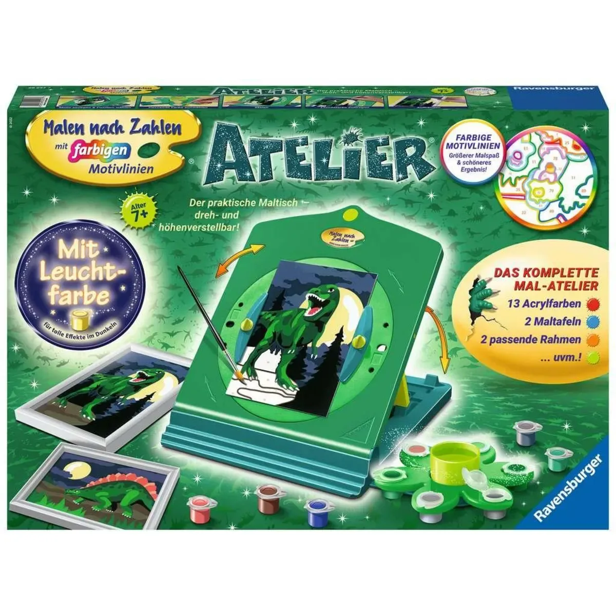 RAVENSBURGER 20257 Malen nach Zahlen Atelier Dinosaurier von Ravensburger – Produktfoto