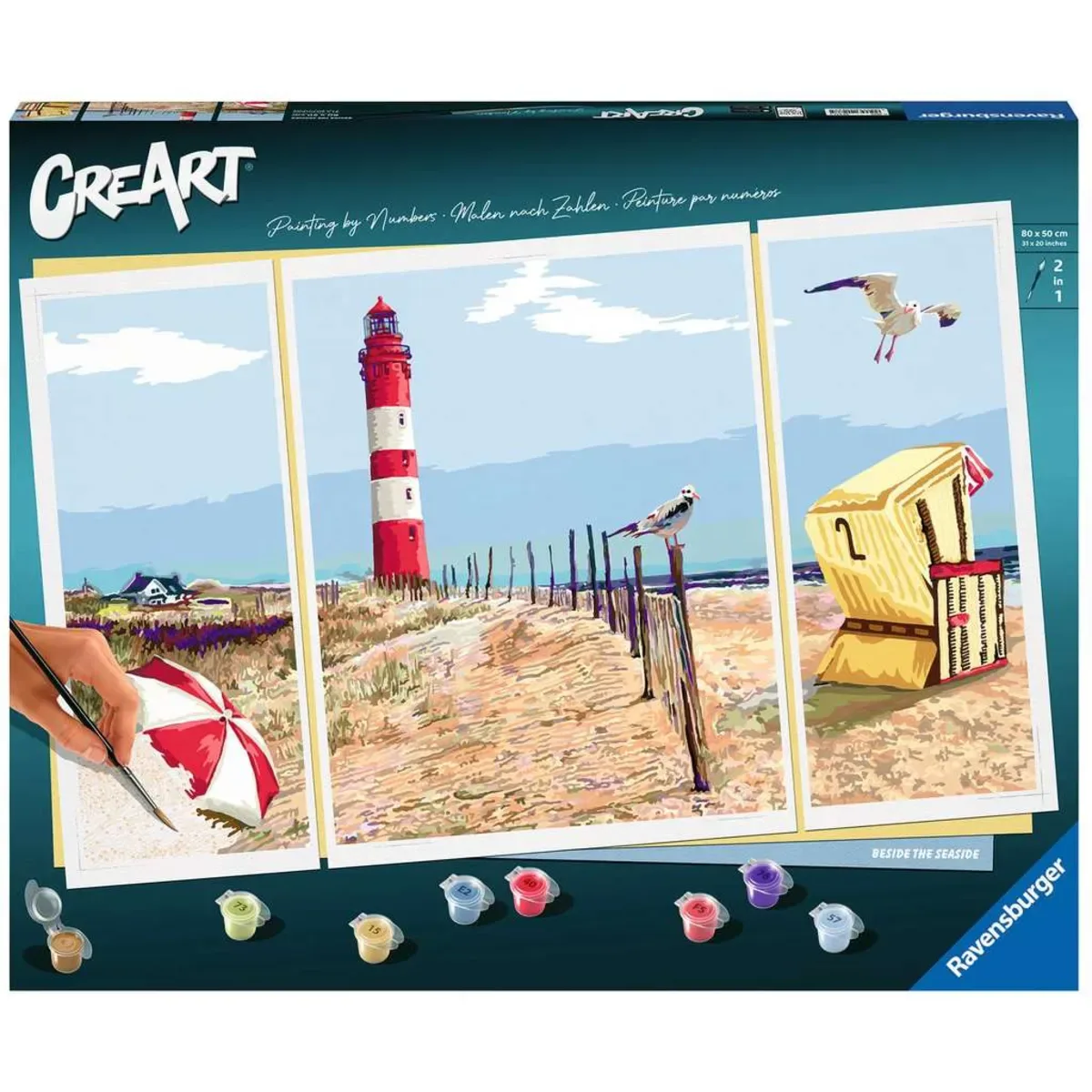 RAVENSBURGER 20277 CreArt - Malen nach Zahlen Beside the Seaside de Ravensburger – photo du produit
