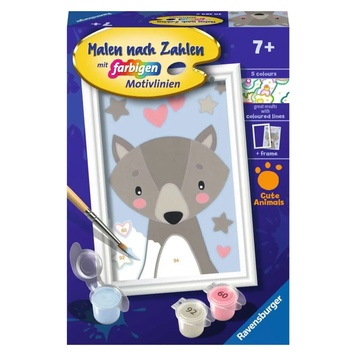 RAVENSBURGER 20289 MNZ Malen nach Zahlen Kleiner Wolf de Ravensburger – photo du produit