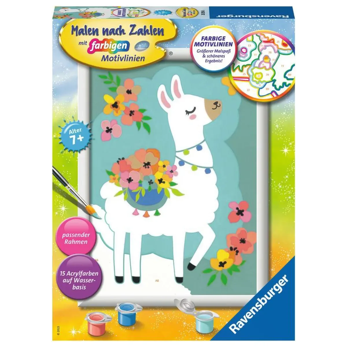 Ravensburger 20296 CreArt, Malen nach Zahlen Kinder - No Probllama von Ravensburger – Produktfoto