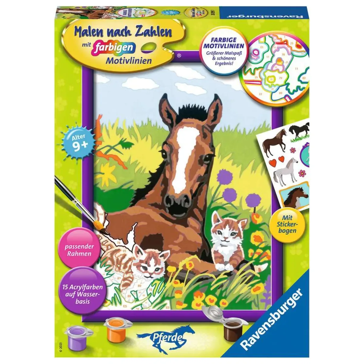 Ravensburger 20299 CreArt, Malen nach Zahlen Kinder - Süße Tierkinder von Ravensburger – Produktfoto