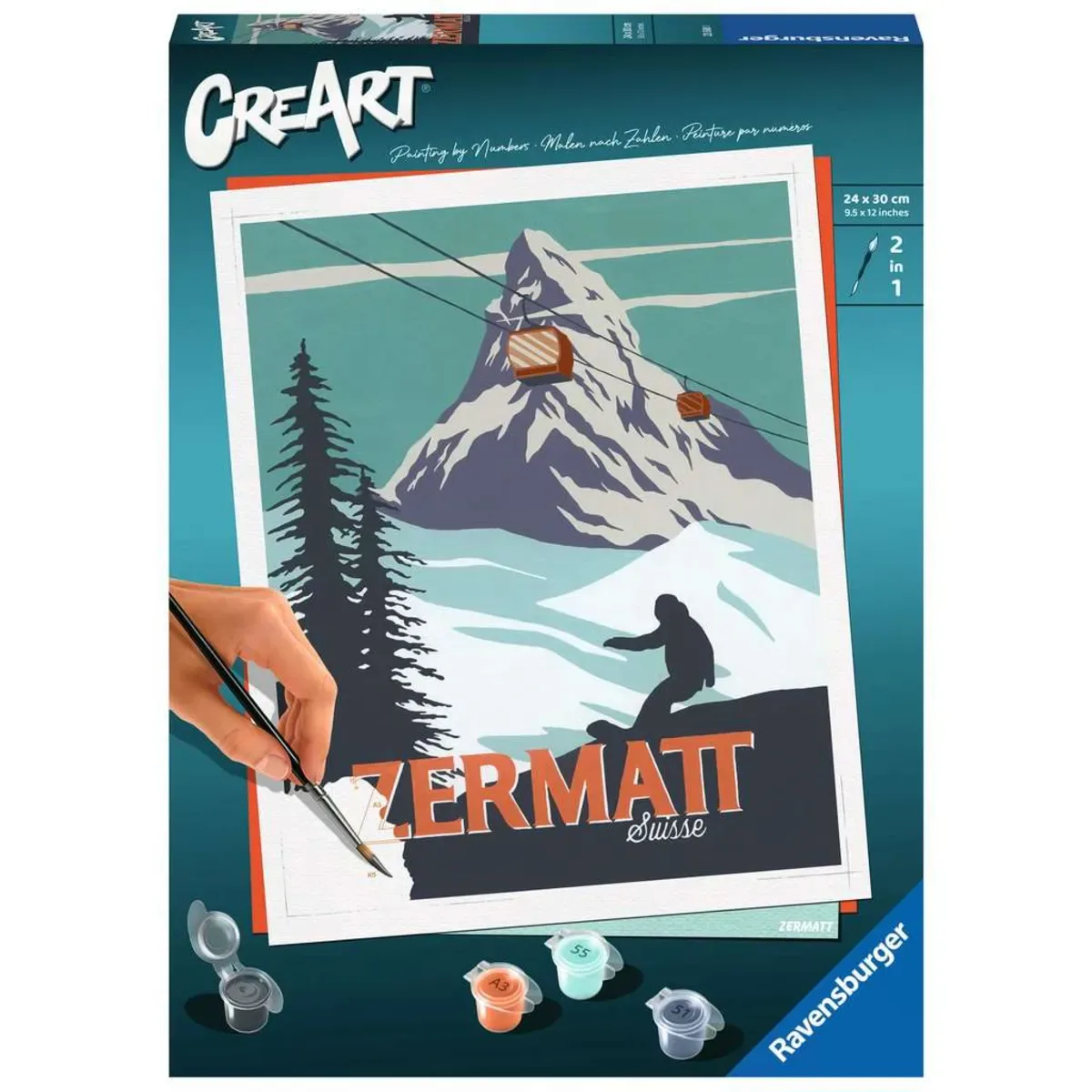 RAVENSBURGER 23500 CreArt Malen nach Zahlen Zermatt von Ravensburger – Produktfoto