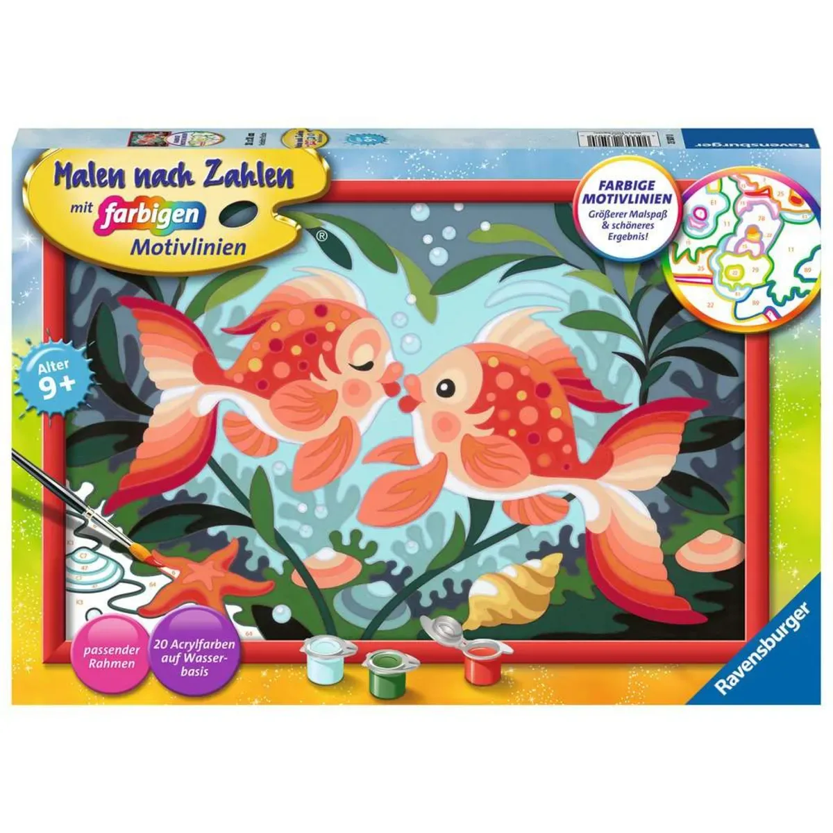 RAVENSBURGER 23507 Malen nach Zahlen Verliebte Fische von Ravensburger – Produktfoto