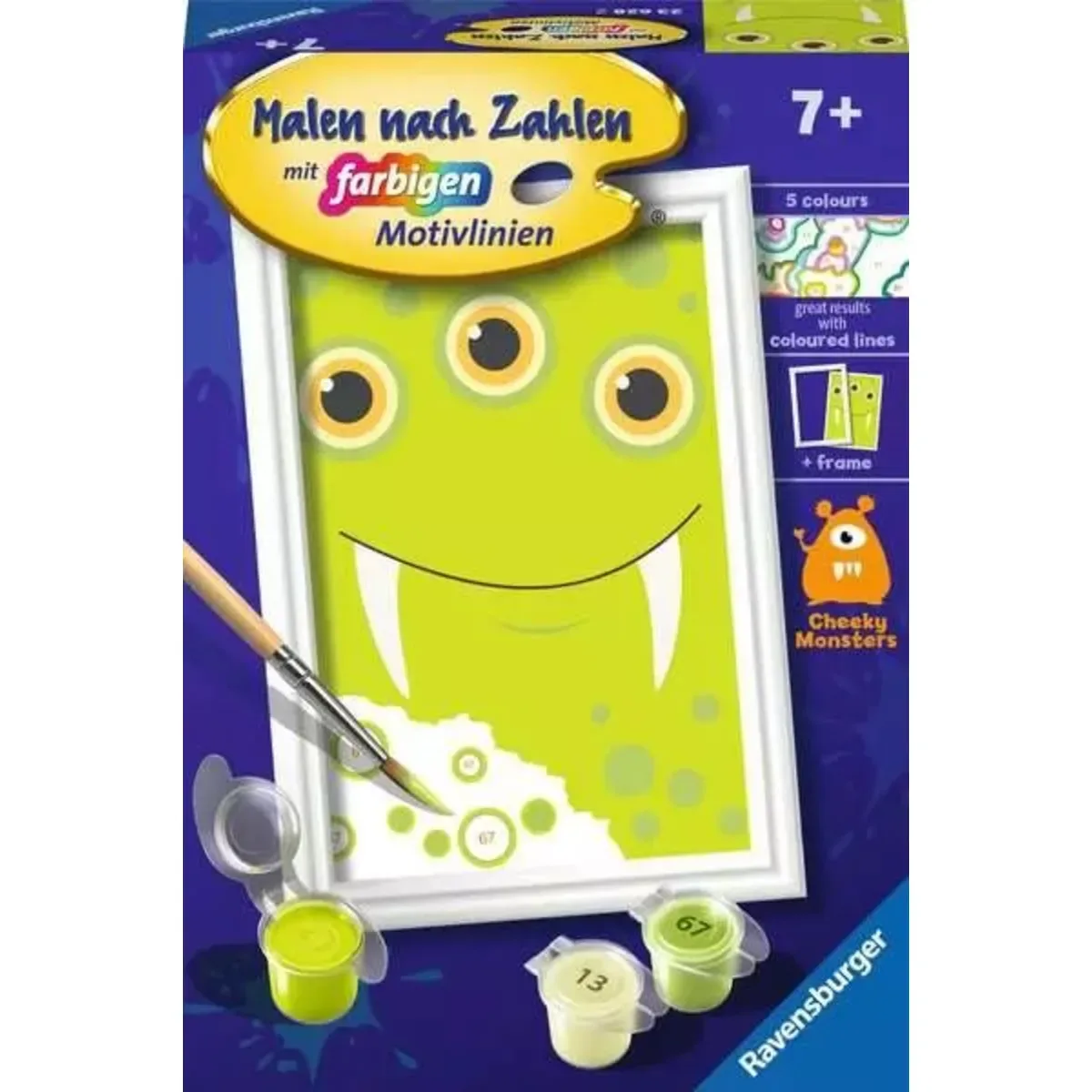 RAVENSBURGER 23628 Malen nach Zahlen Grünes Monster von Ravensburger – Produktfoto