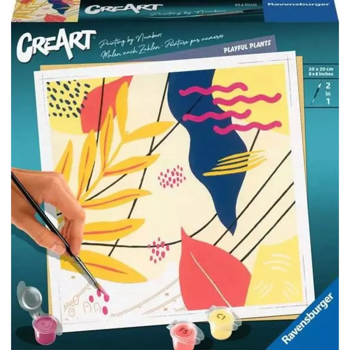 Ravensburger 23638 CreArt Adults Trend - Verspielte Pflanzen van Ravensburger – productfoto