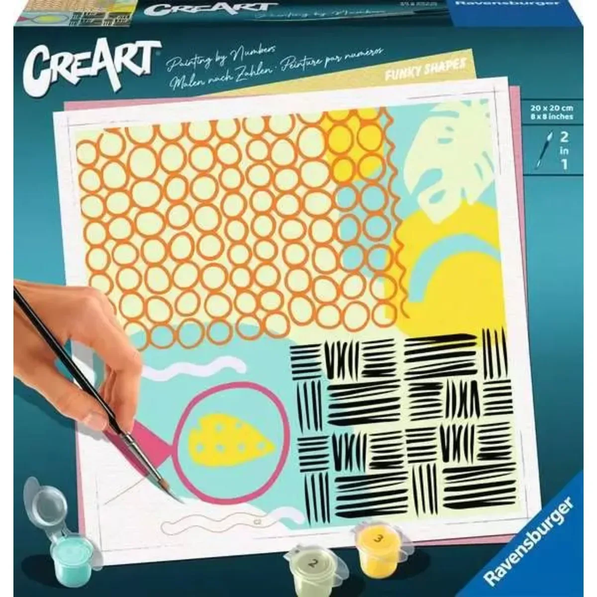RAVENSBURGER 23639 CreArt Funky Shapes - Malen nach Zahlen für Erwachsene von Ravensburger – Produktfoto