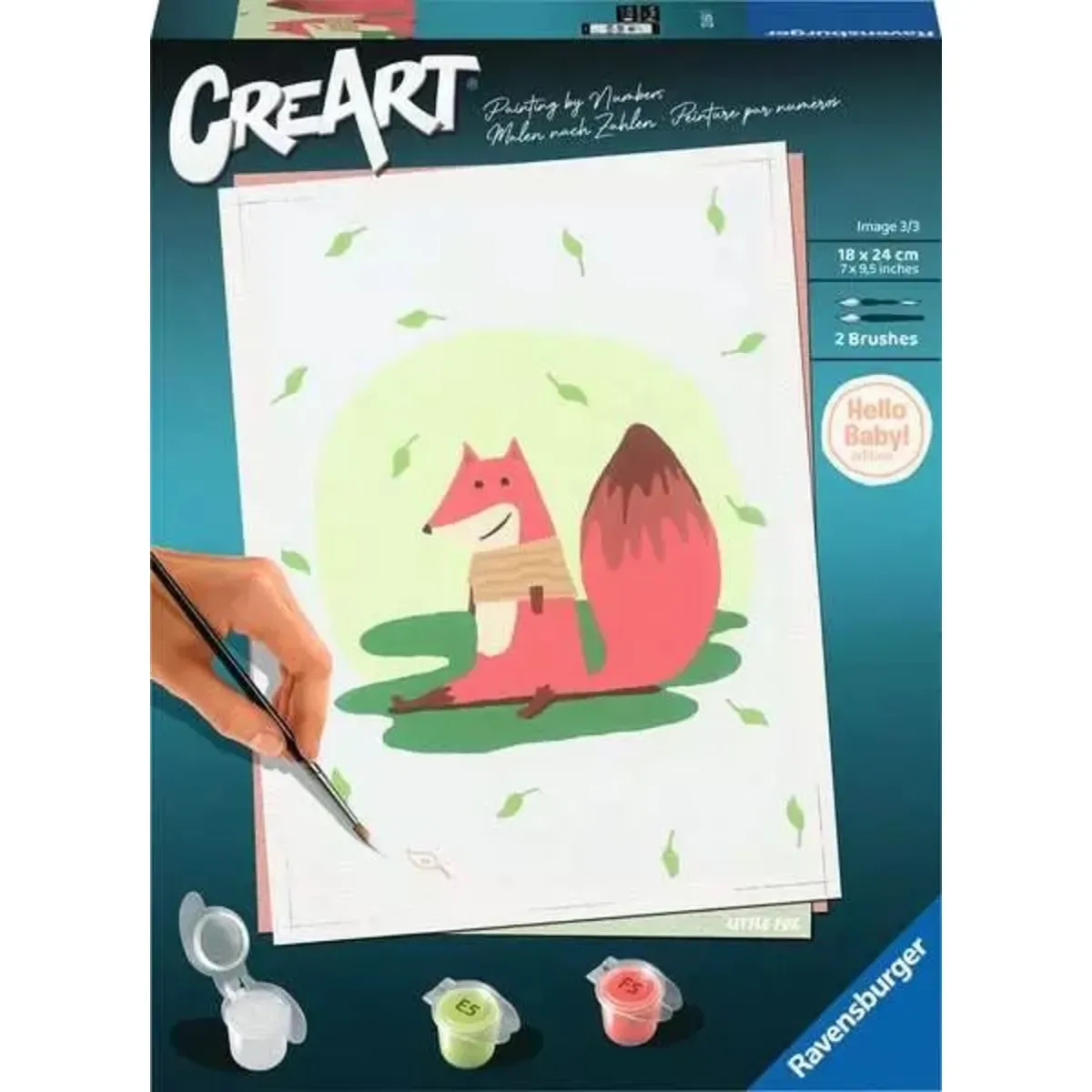RAVENSBURGER 23654 Malen nach Zahlen Hello Baby: Little Fox von Ravensburger – Produktfoto