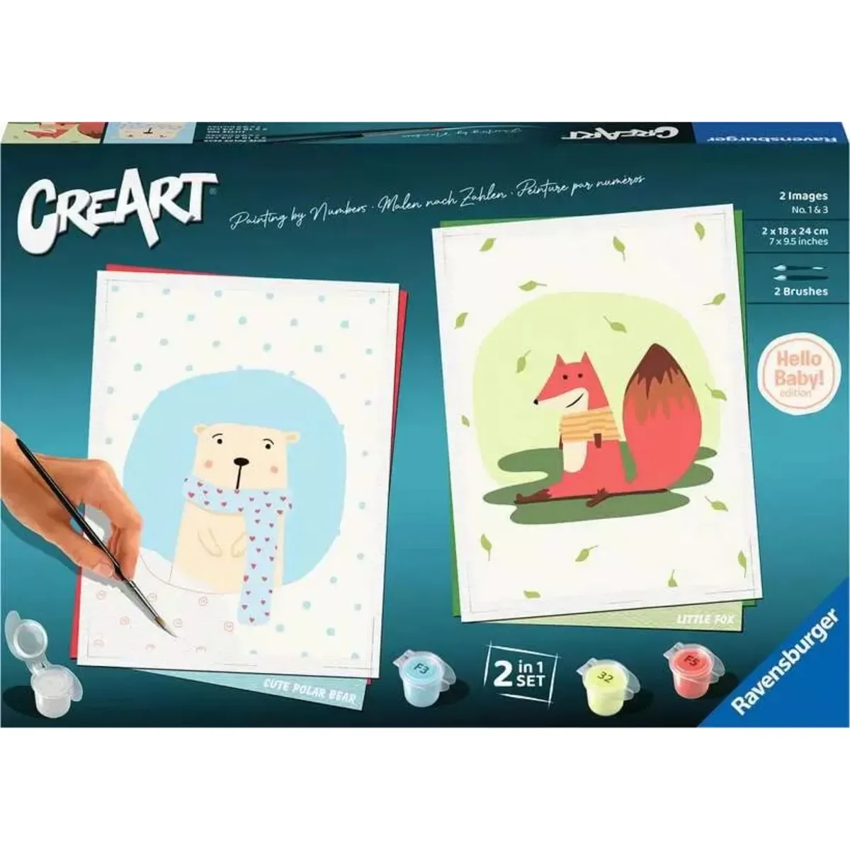 RAVENSBURGER 23655 Malen nach Zahlen Hello Baby Set von Ravensburger – Produktfoto