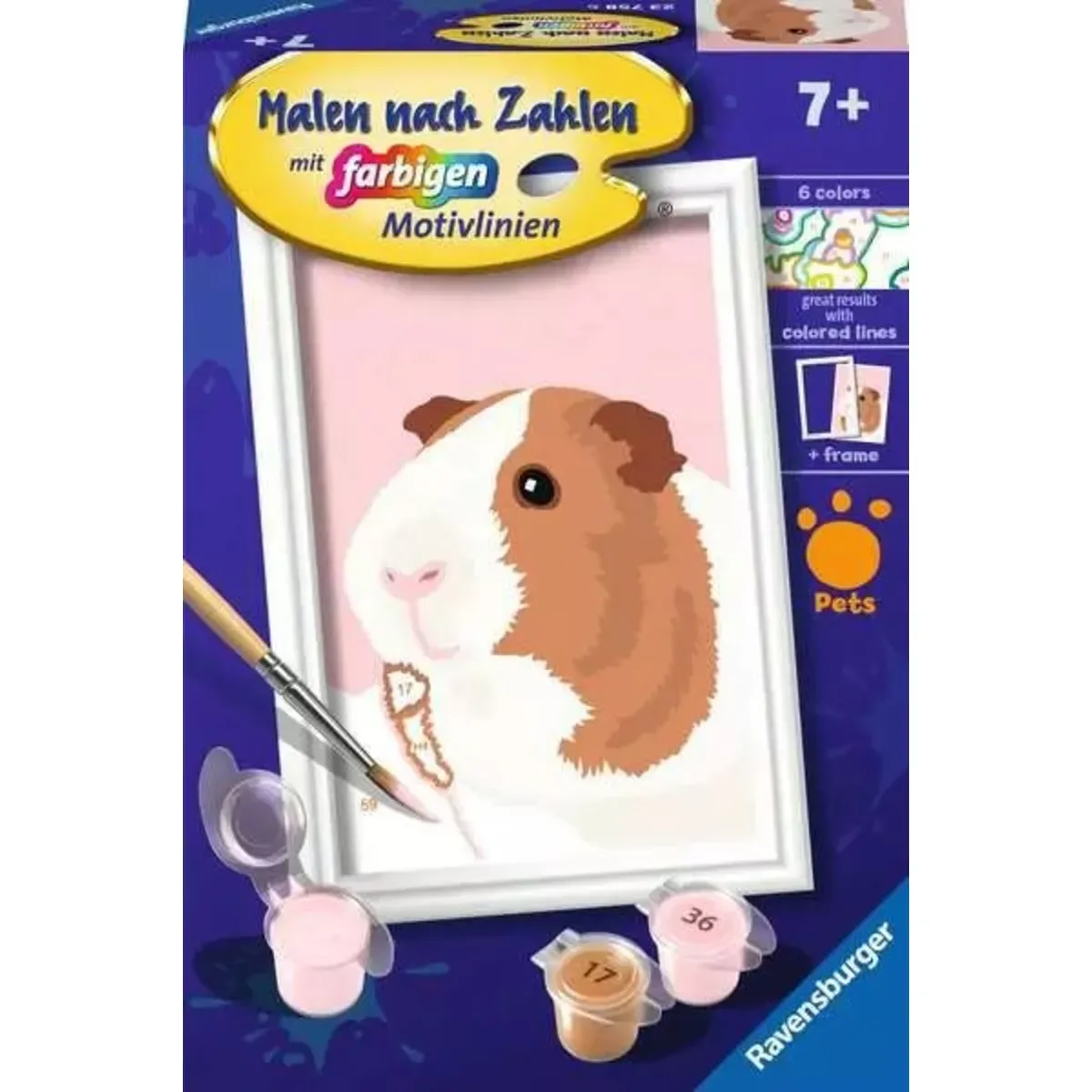 Ravensburger 23758 CreArt, Malen nach Zahlen Kinder - Niedliches Meerschweinchen von Ravensburger – Produktfoto