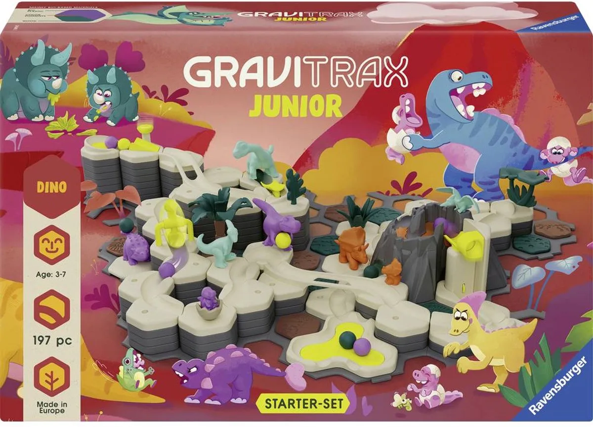 Ravensburger 24845 GraviTrax Junior - Starter-Set XXL Dino van Ravensburger in Meerkleurig – productfoto