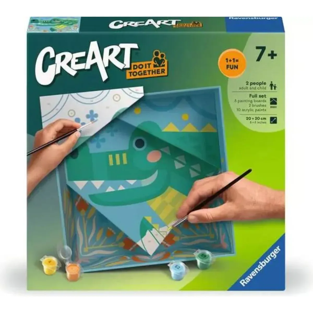 Ravensburger 25865 CreArt Do it together - Krokodil von Ravensburger in Mehrfarbig – Produktfoto