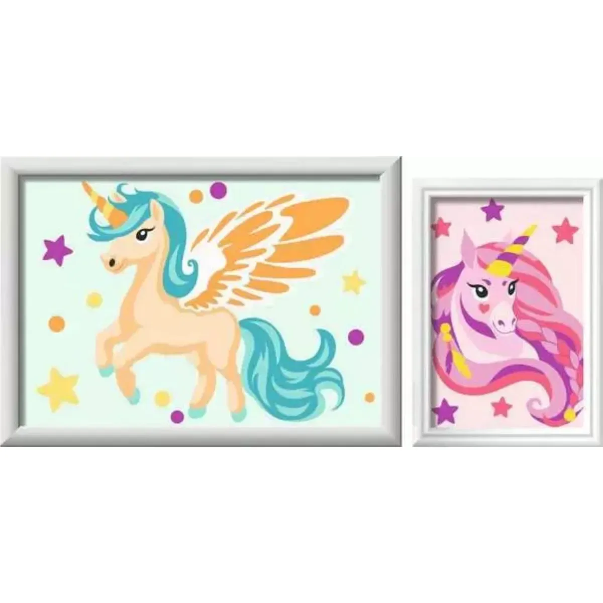 Ravensburger 25877 CreArt, Malen nach Zahlen Kinder - Neon Atelier Einhorn von Ravensburger in Mehrfarbig – Produktfoto