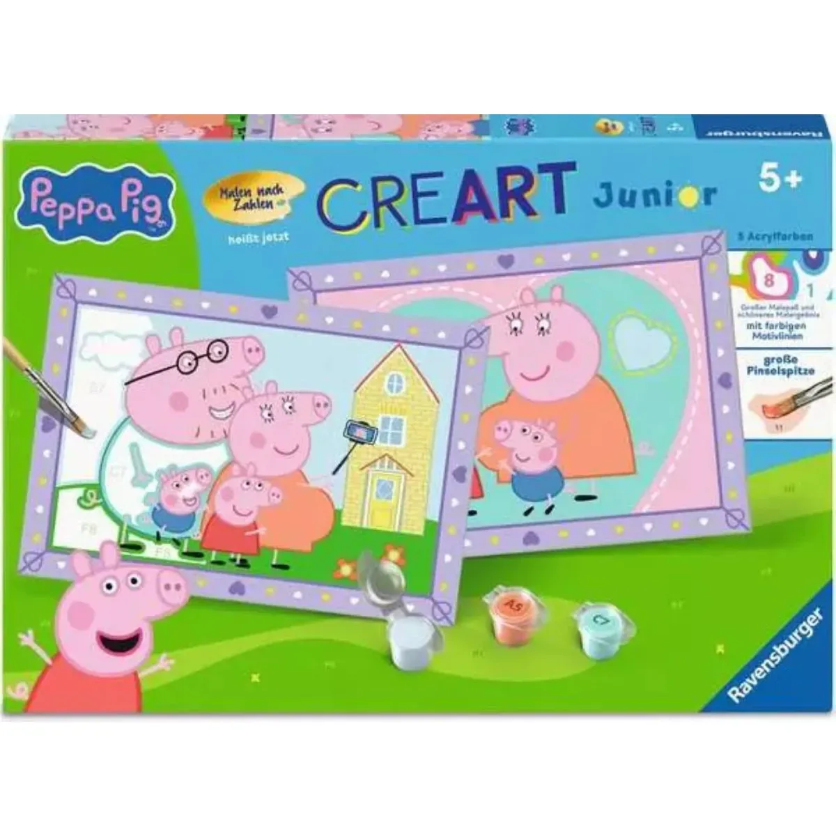 Ravensburger 25879 CreArt Junior Peppa Wutz - Peppa's Familie von Ravensburger in Mehrfarbig – Produktfoto