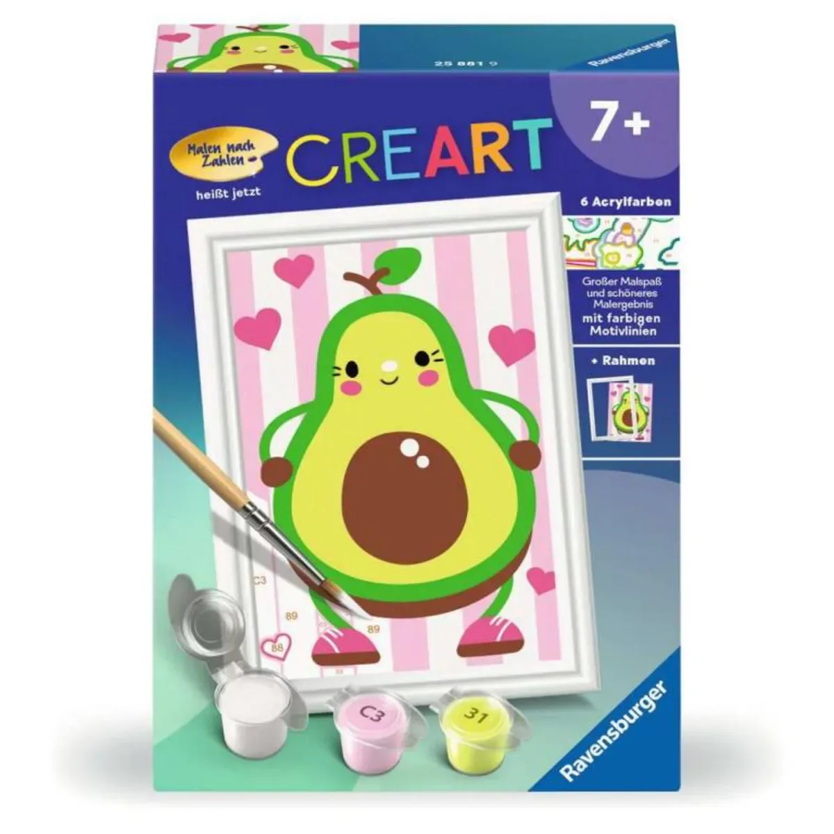 Ravensburger 25881 CreArt, Malen nach Zahlen Kinder - Avocado von Ravensburger in Mehrfarbig – Produktfoto