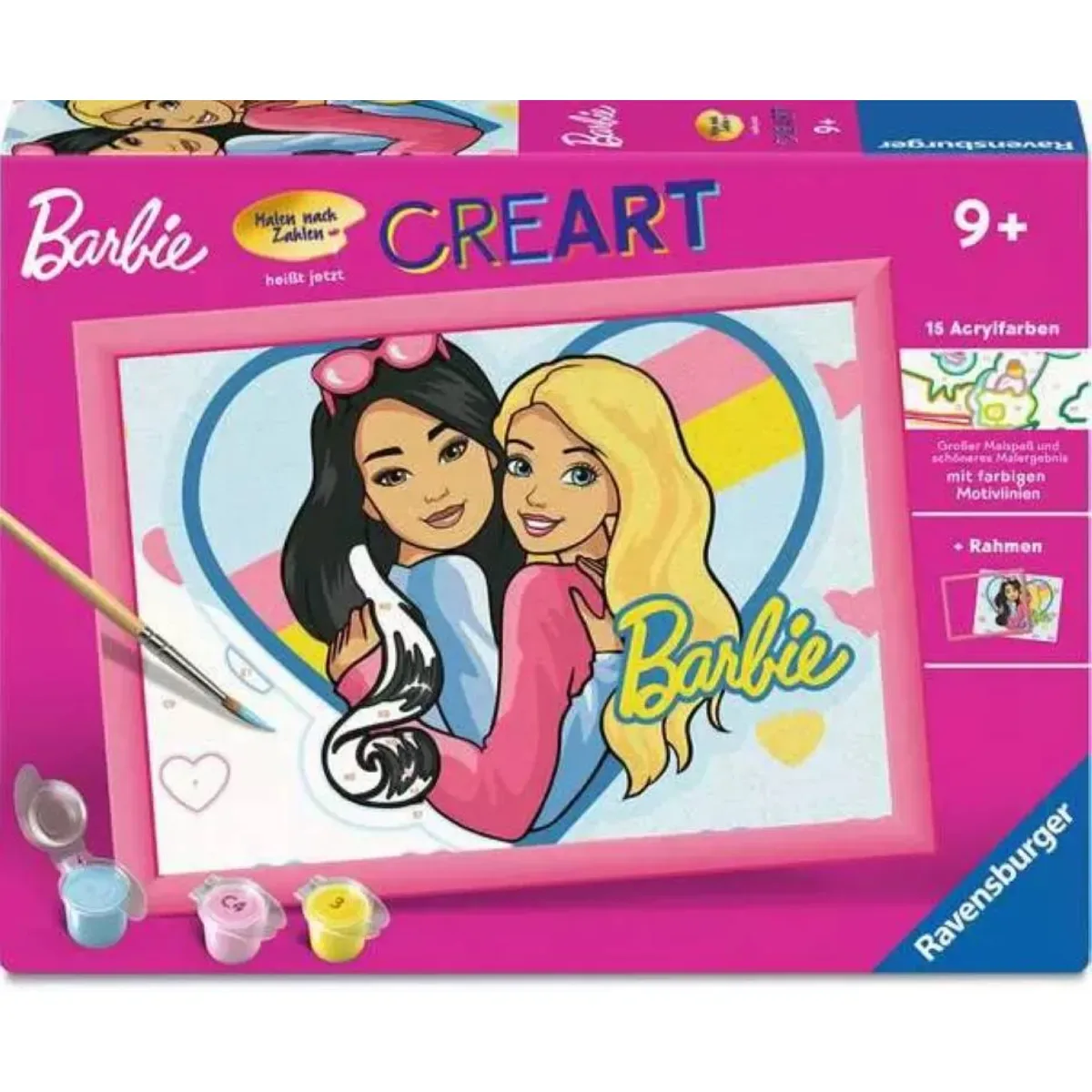 Ravensburger 25891 CreArt, Malen nach Zahlen Kinder Barbie-Duo von Ravensburger in Mehrfarbig – Produktfoto