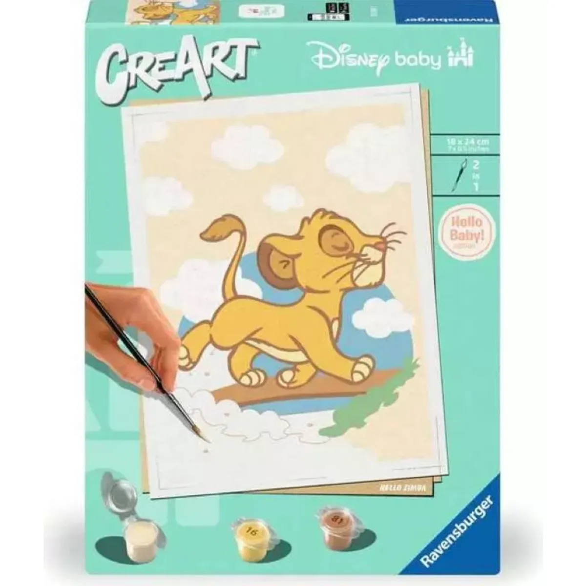 Ravensburger 25898 CreArt Adults Trend Disney Baby - Simba von Ravensburger in Mehrfarbig – Produktfoto