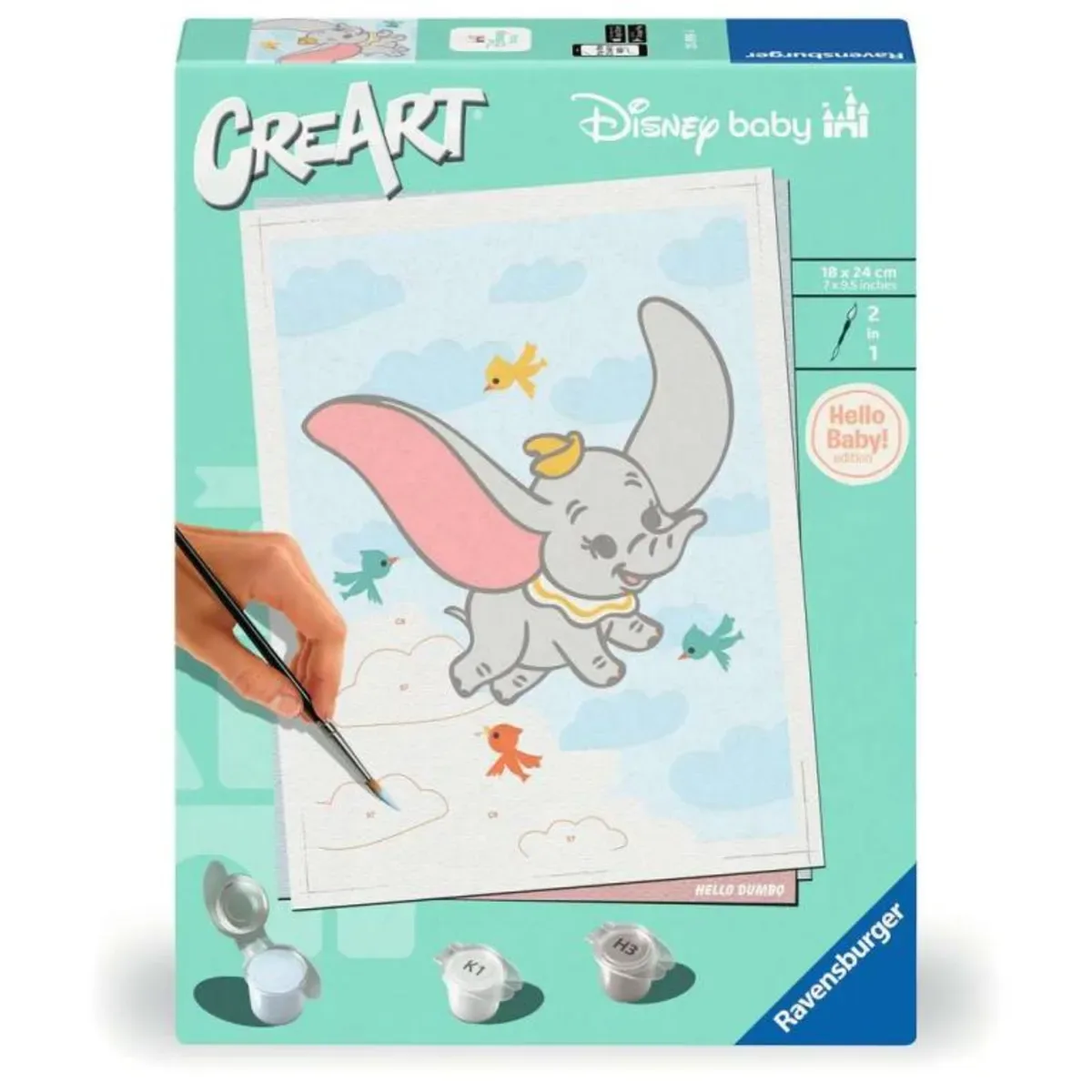 Ravensburger 25899 CreArt Adults Trend Disney Baby - Dumbo von Ravensburger in Mehrfarbig – Produktfoto