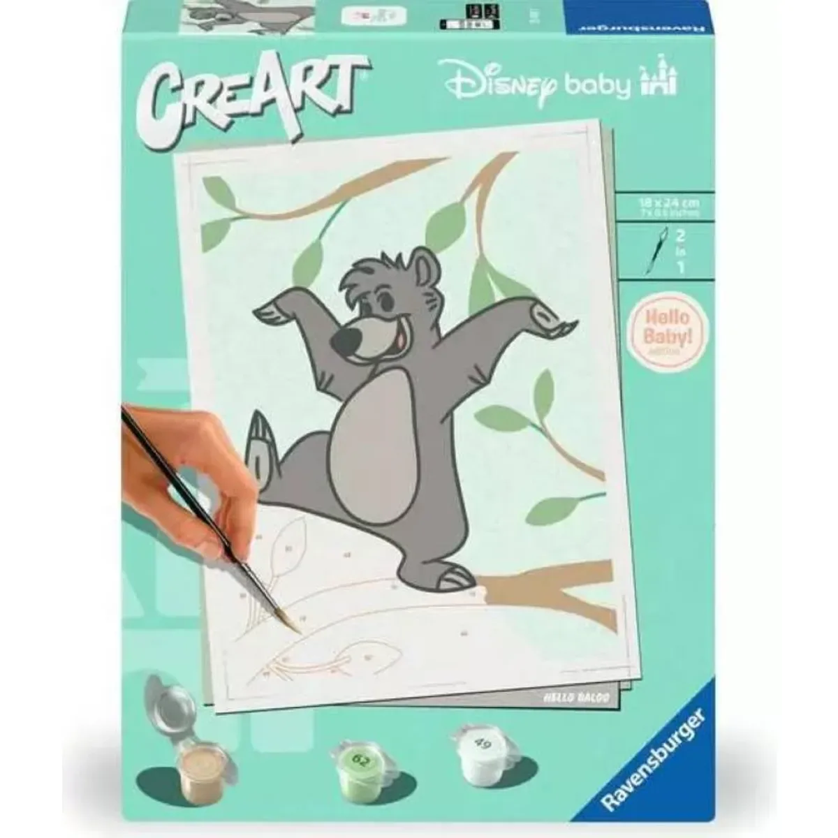 Ravensburger 25900 CreArt Adults Trend Disney Baby - Baloo von Ravensburger in Mehrfarbig – Produktfoto