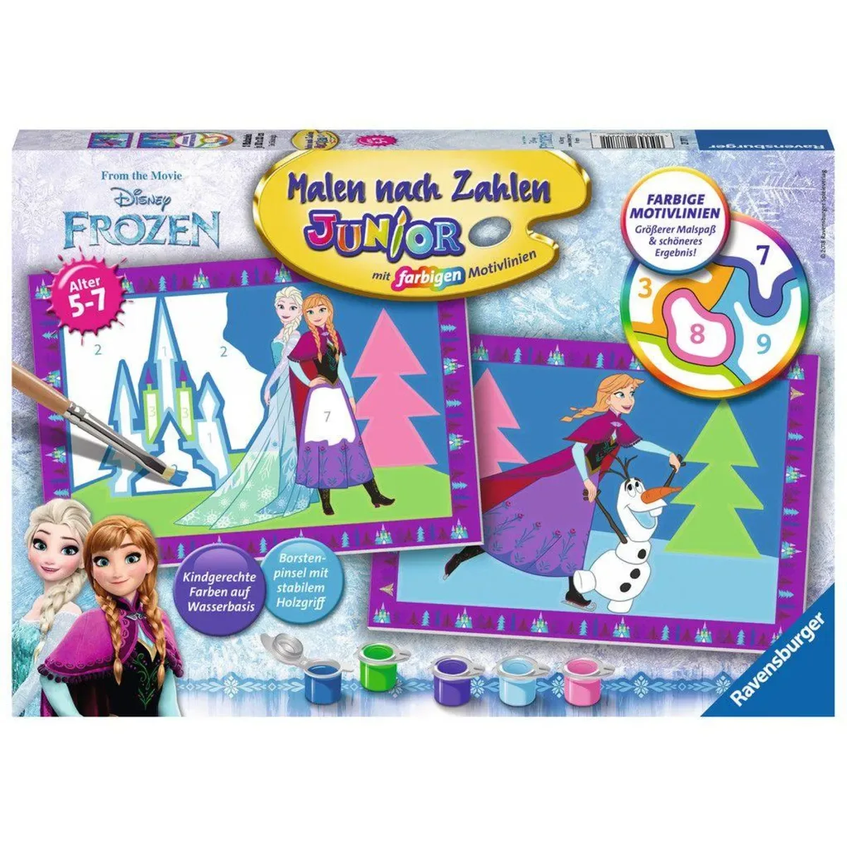 Ravensburger 27771 CreArt, Malen nach Zahlen Junior - Disney Die Eiskönigin von Ravensburger – Produktfoto