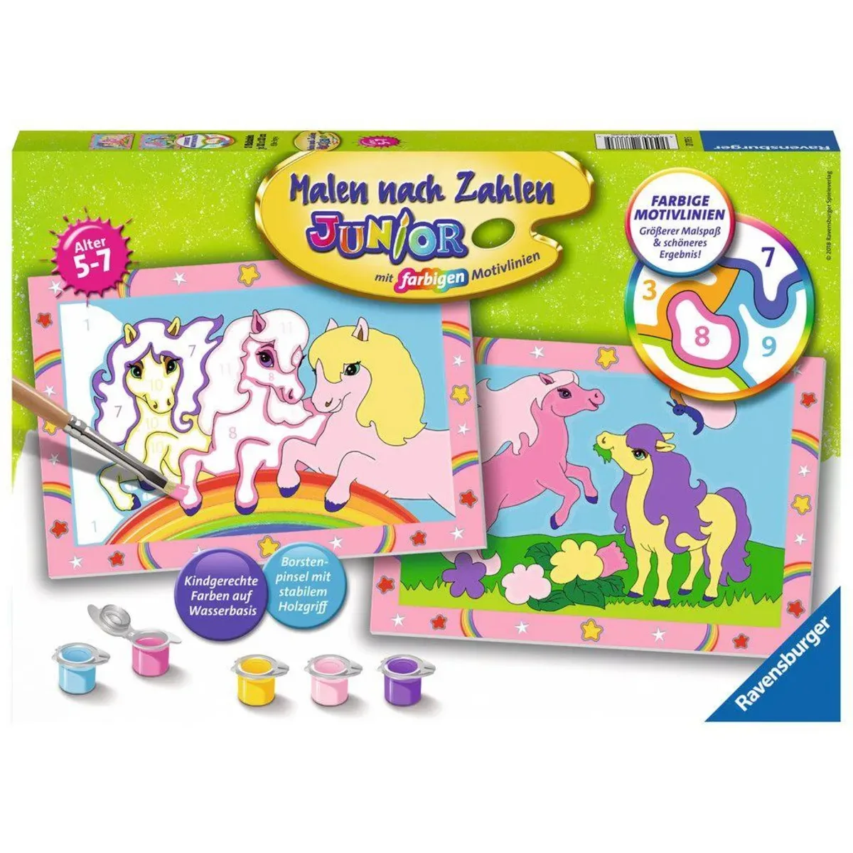 Ravensburger 27773 CreArt, Malen nach Zahlen Junior - Süße Ponys von Ravensburger – Produktfoto