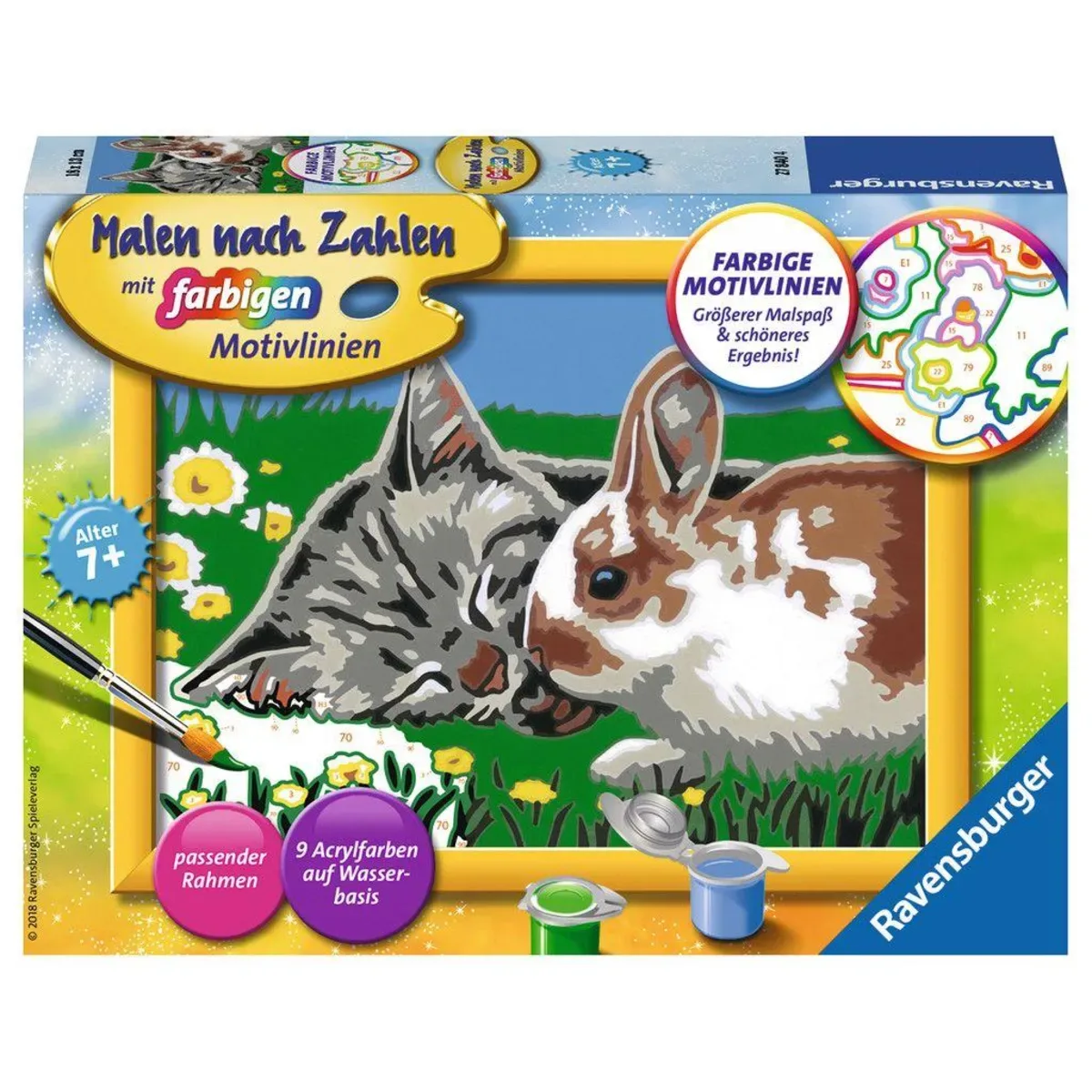 Ravensburger 27840 CreArt, Malen nach Zahlen Kinder - Kätzchen und Häschen von Ravensburger – Produktfoto