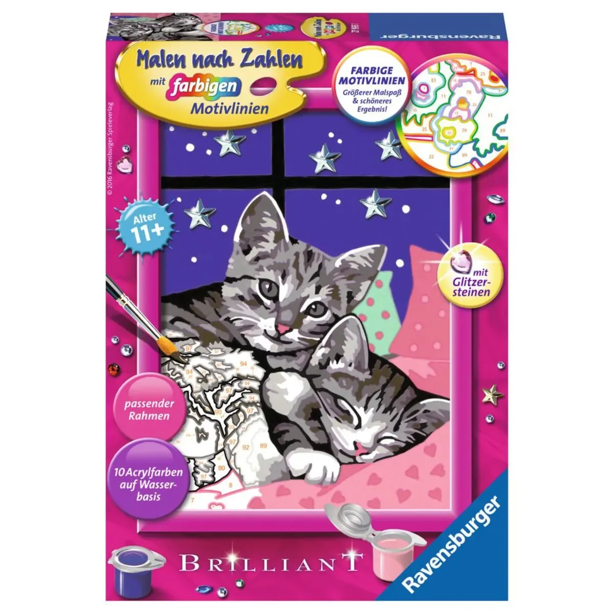 Ravensburger 27995 CreArt, Malen nach Zahlen Kinder - Schlafende Katzen von Ravensburger – Produktfoto