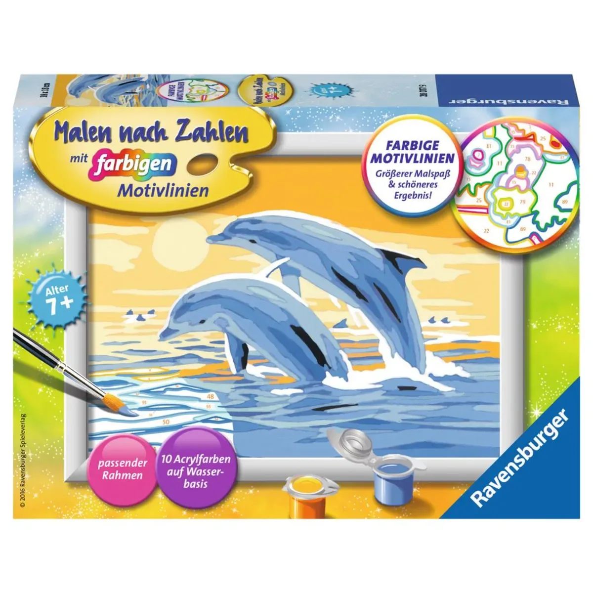 Ravensburger 28017 CreArt, Malen nach Zahlen Kinder - Freunde des Meeres van Ravensburger – productfoto