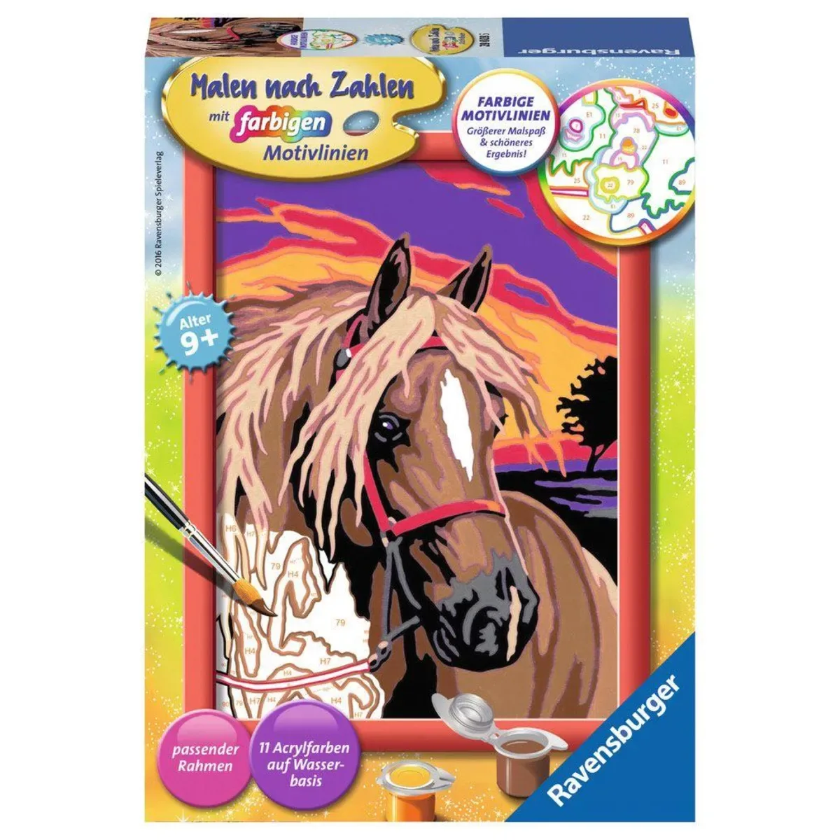 Ravensburger 28028 CreArt, Malen nach Zahlen Kinder - Pferdetraum von Ravensburger – Produktfoto
