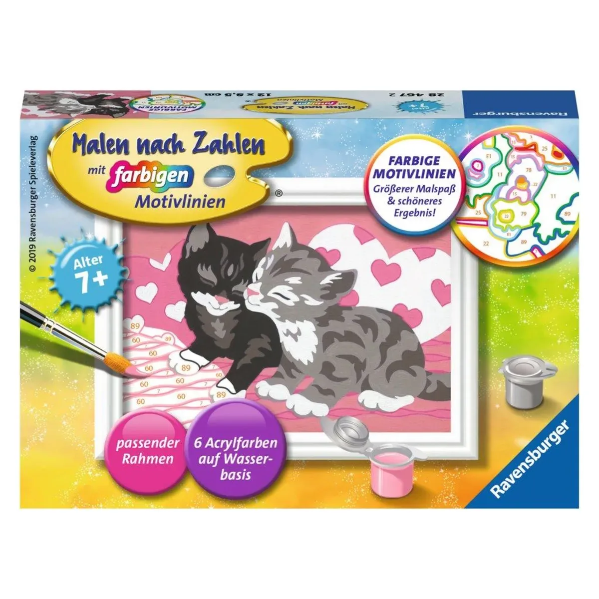 Ravensburger 28467 CreArt, Malen nach Zahlen Kinder - Kuschelkatzen von Ravensburger – Produktfoto