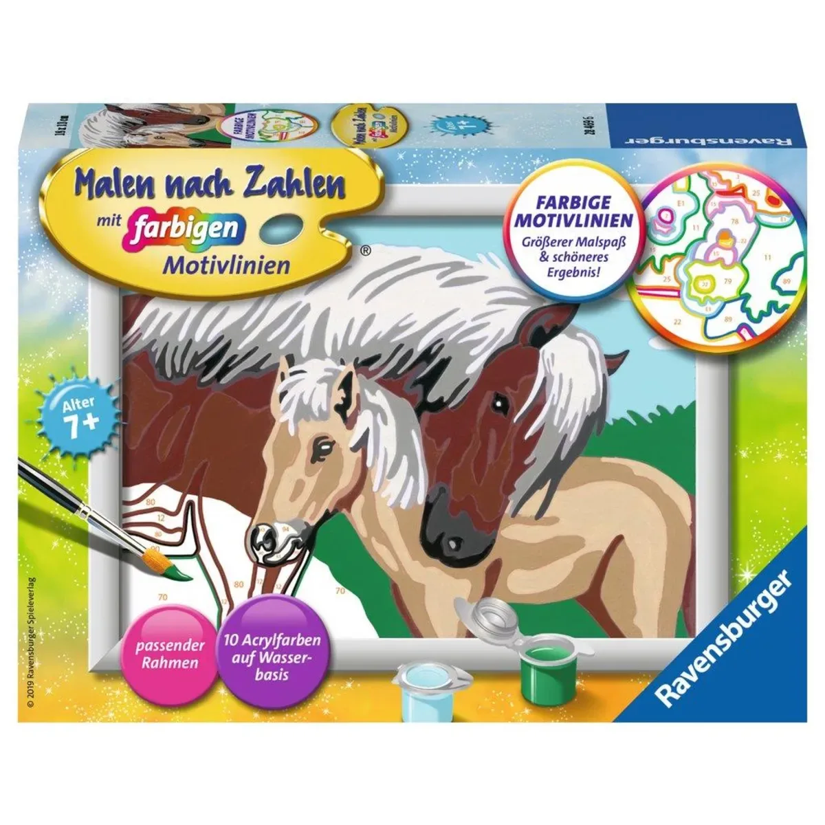 Ravensburger 28469 CreArt, Malen nach Zahlen Kinder - Liebevolle Stute von Ravensburger – Produktfoto