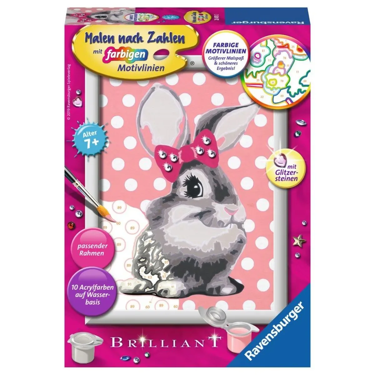 RAVENSBURGER 28470 Malen nach Zahlen Knuffiges Häschen von Ravensburger – Produktfoto