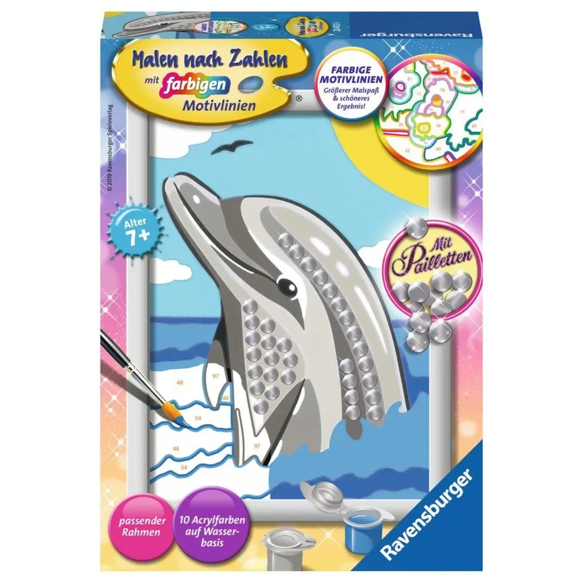 RAVENSBURGER 28472 Malen nach Zahlen Delfin von Ravensburger – Produktfoto