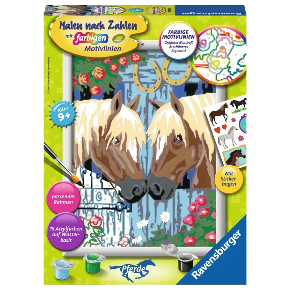 RAVENSBURGER 28478 Malen nach Zahlen Treue Pferde von Ravensburger – Produktfoto